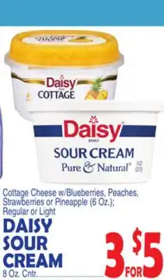 Bravo Supermarkets DAISY SOUR CREAM 8 Oz. Cntr offer