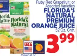 Bravo Supermarkets FLORIDA'S NATURAL PREMIUM ORANGE JUICE offer
