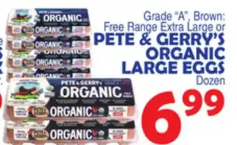 Bravo Supermarkets PETE & GERRY'S ORGANIC LARGE EGGS offer