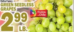 Bravo Supermarkets GREEN SEEDLESS GRAPES offer