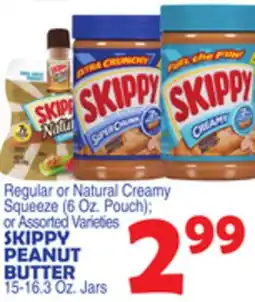Bravo Supermarkets SKIPPY PEANUT BUTTER 15-16.3 Oz. Jars offer