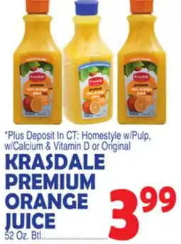 Bravo Supermarkets KRASDALE PREMIUM ORANGE JUICE offer