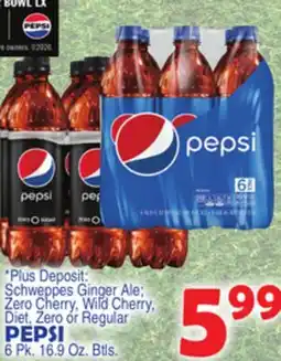 Bravo Supermarkets PEPSI 6 Pk. 16.9 Oz. Btls offer