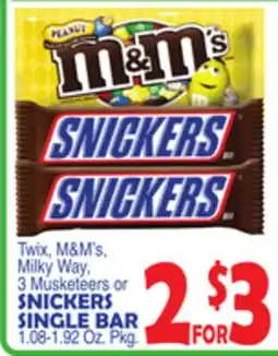 Bravo Supermarkets SNICKERS SINGLE BAR offer