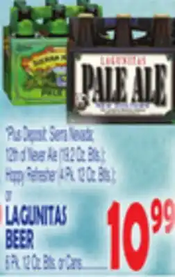 Bravo Supermarkets LAGUNITAS BEER 6 Pk. 12 Oz. Btls. or Cans offer