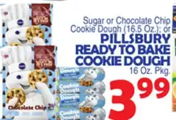 Bravo Supermarkets PILLSBURY READY TO BAKE COOKIE DOUGH 16 Oz. Pkg offer