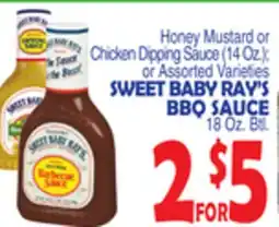 Bravo Supermarkets SWEET BABY RAY'S BBQ SAUCE 18 Oz. Btl offer