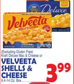 Bravo Supermarkets Kraft Deluxe Mac & Cheese or VELVEETA SHELLS & CHEESE offer