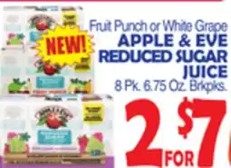 Bravo Supermarkets APPLE & EVE REDUCED SUGAR JUICE offer