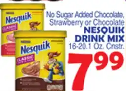 Bravo Supermarkets NESQUIK DRINK MIX 16-20.1 Oz. Cnstr offer