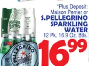 Bravo Supermarkets S. PELLEGRINO SPARKLING WATER offer