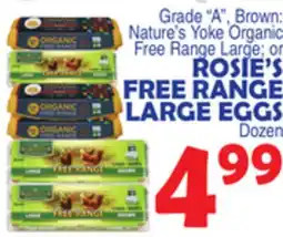 Bravo Supermarkets ROSIE'S FREE RANGE LARGE EGGS offer
