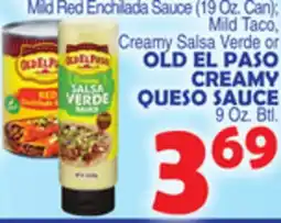 Bravo Supermarkets OLD EL PASO CREAMY QUESO SAUCE offer