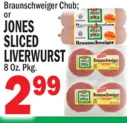 Bravo Supermarkets JONES SLICED LIVERWURST offer