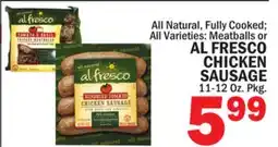 Bravo Supermarkets AL FRESCO CHICKEN CHICKEN SAUSAGE offer