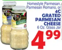 Bravo Supermarkets 4C GRATED PARMESAN CHEESE offer