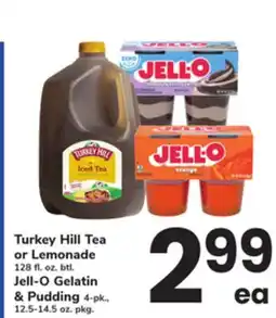 ACME Turkey Hill Tea or Lemonade 128 fl. oz. btl. Jell-O Gelatin & Pudding 4-pk., 12.5-14.5 oz. pkg offer
