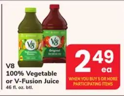 ACME V8 100% Vegetable or V-Fusion Juice offer