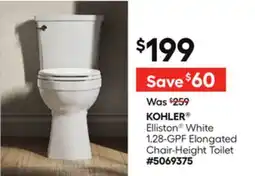 Lowe's Elliston White 1.28-GPF Elongated Chair-Height Toilet offer