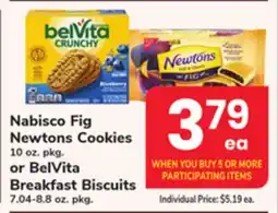 ACME Nabisco Fig Newtons Cookies 10 oz. pkg. or BelVita Breakfast Biscuits 7.04-8.8 oz. pkg offer