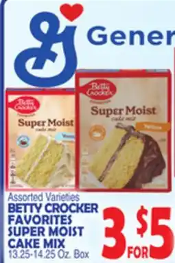 Bravo Supermarkets BETTY CROCKER FAVORITES SUPER MOIST CAKE MIX offer
