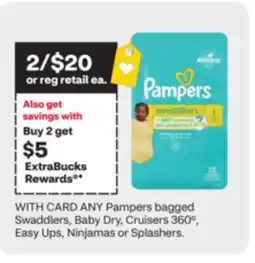 CVS ANY Pampers bagged Swaddlers, Baby Dry, Cruisers 360º, Easy Ups, Ninjamas or Splashers offer