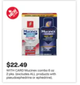 CVS Mucinex combo 6 oz 2 pks offer