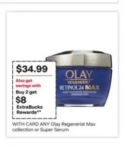 CVS ANY Olay Regenerist Max collection or Super Serum offer