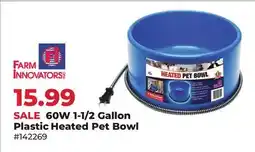 Runnings Farm Innovators 60W 1-1/2 Gallon Plastic Heated Pet Bowl offer