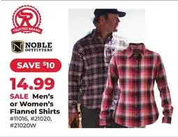 Runnings Men's or Women's Flannel Shirts offer