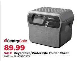 Runnings Sentry Safe Keyed Fire/Water File Folder Chest offer