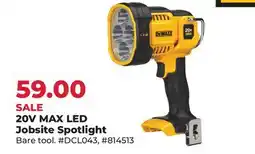 Runnings DeWalt 20V MAX LED Jobsite Spotlight offer