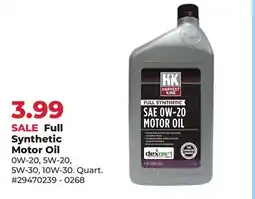 Runnings Harvest King Full Synthetic Motor Oil offer