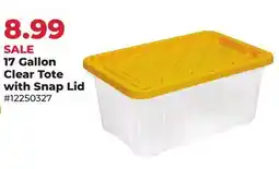 Runnings 17 Gallon Clear Tote with Snap Lid offer