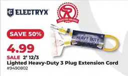 Runnings 2' 12/3 Lighted Heavy-Duty 3 Plug Extension Cord offer