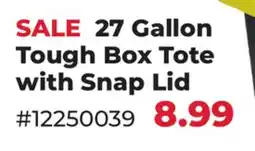 Runnings 27 Gallon Tough Box Tote with Snap Lid offer