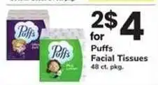 Safeway Puffs Facial Tissues offer