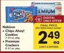 Safeway Nabisco Chips Ahoy! cookies or Premium crackers offer