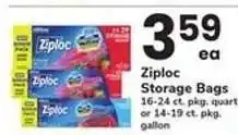 Safeway Ziploc Storage Bags offer