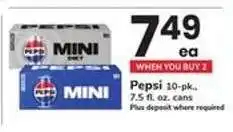 Safeway Pepsi Mini offer