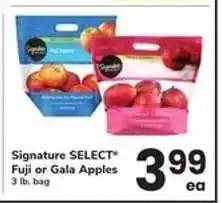 Safeway Signature SELECT Fuji or Gala Apples offer