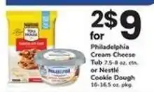 Safeway Philadelphia Cream Cheese Tub or Nestlé Cookie Dough offer