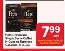Safeway Peet's Premium Single Serve Coffee offer
