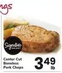 Safeway Signature Select Center Cut Boneless Pork Chops offer