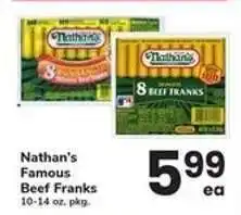Safeway Nathan's Famous Beef Franks offer