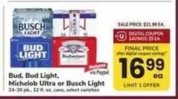 Safeway Bud, Bud Light, Michelob Ultra or Busch Light offer