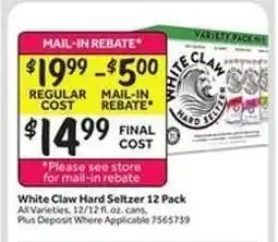 Stop&Shop White Claw Hard Seltzer 12 Pack offer