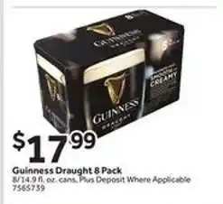 Stop&Shop Guinness Draught 8 Pack offer