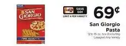 ShopRite San Giorgio Pasta offer