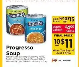 ShopRite Progresso Soup offer